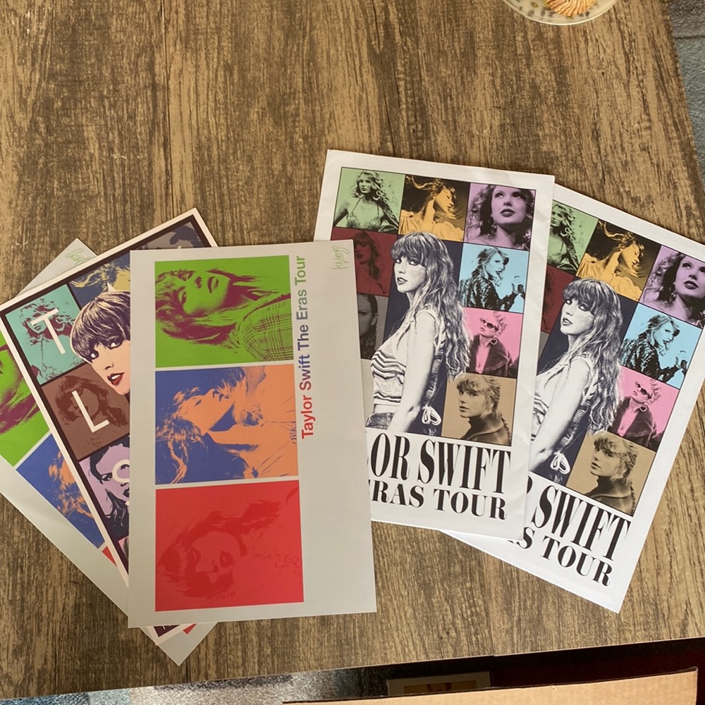 Taylor Swift Eras Tour VIP posters and envelopes